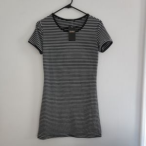 Mini striped basic dress